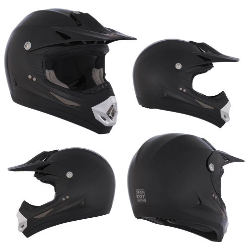 Mx helmet ckx tx-318  adult xlarge black glossy motorcycle atv dirt bike dot