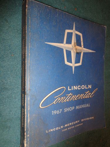 1967 lincoln shop manual / original base book for the 1968 supplement book