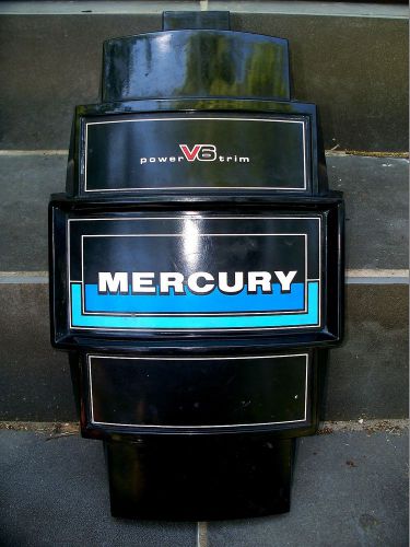 Mercury v6 power trim outboard motor cowl cowling medallion front cover