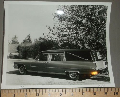 1969 miller meteor funeral coach hearse cadillac chassis brochure b&amp;w photo