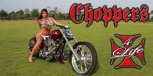 Motorcycle racing motocross yamaha honda suzuki garage banner - choppers chic #6