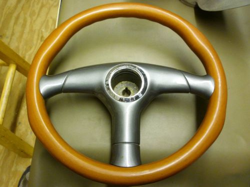 Wood grain steering wheel by raid made in italy