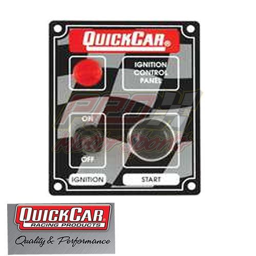 Quickcar racing ignition switch panel 1 toggle &amp; push buttonw/ light  50-052