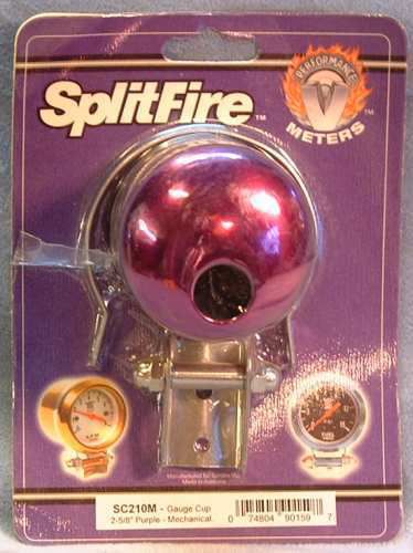 Splitfire 2-5/8 inch mechanical gauge cup purple sc210m