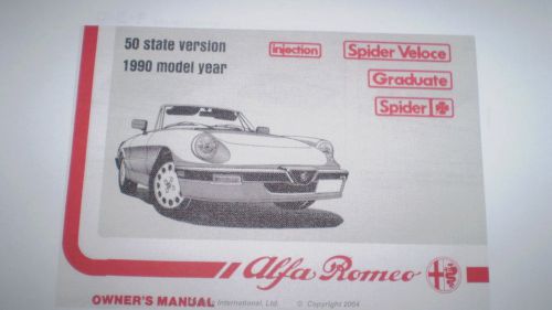 Pdf version - alfa romeo spider owner&#039;s manual  - 1990