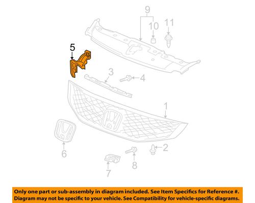 Honda oem 09-11 civic grille-stay left 71129svaa50