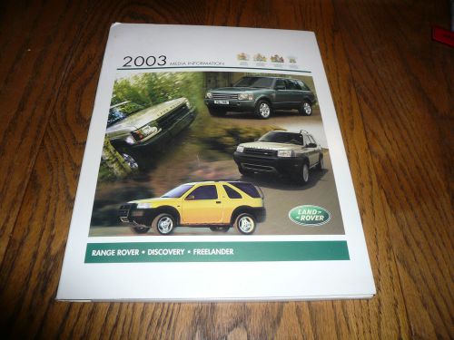 2003 land rover media information sales release package