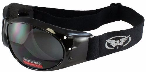 Global vision eliminator goggles matte black frames smoked lenses