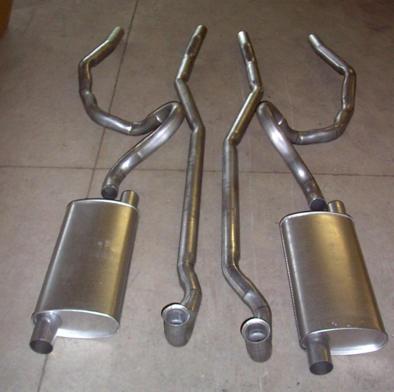 1970 1971 1972 pontiac gto, lemans & tempest dual exhaust system, 304 stainless