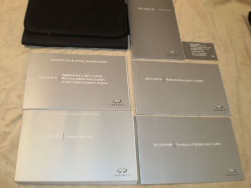 2013 infiniti ex 37 complete suv owners manual books guide case all models