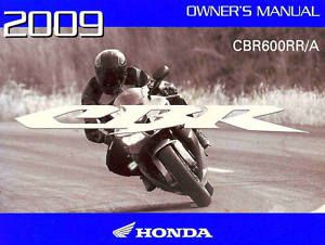 2009 honda cbr600rr/a motorcycle owners manual -cbr 600 rr a-honda-cbr600 rr a