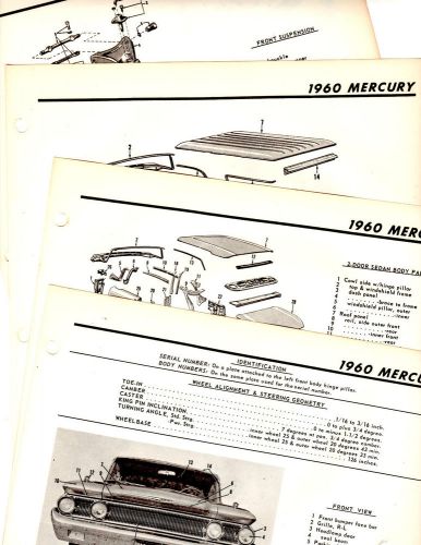 1960 mercury monterey montclair 60 motor&#039;s original body crash illustrations m 2