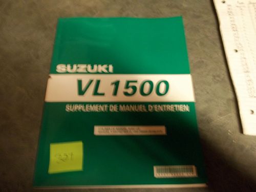 Suzuki dealer  service manual vl1500  printed 2004 supplementary