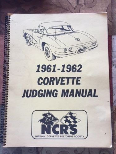 1961 - 1962 corvette judging manual, ncrs