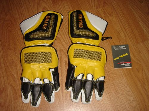 New schoeller rhyno w/kevlar mens xsmall yellow/black racing gloves