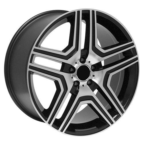 20 inch machined/black mercedes wheels rims replica style