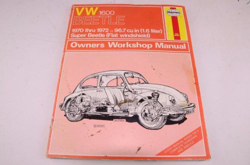 Haynes 159 vw 1600 beetle &amp; sport beetle &amp; super beetle owners workshop manual