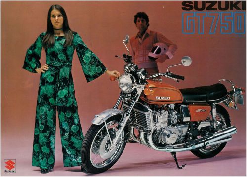 Suzuki brochure gt750 gt750l 1974 sales catalog catalogue repro