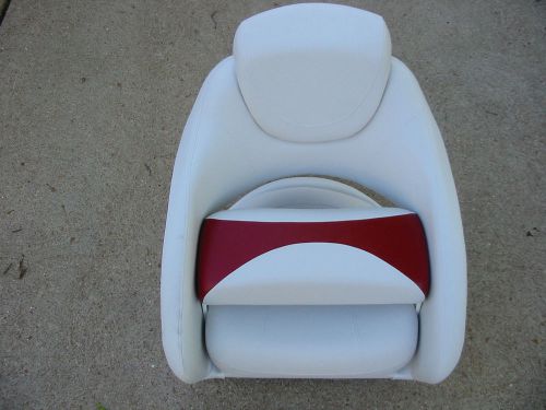 Nos oem crownline boat flip up bucket seat white garnet