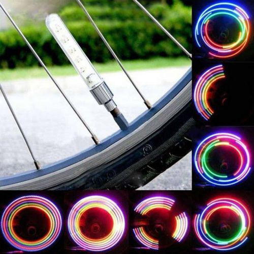 2pcs led flash tyre wheel valve cap light lamp for car motorcycle bicycle new