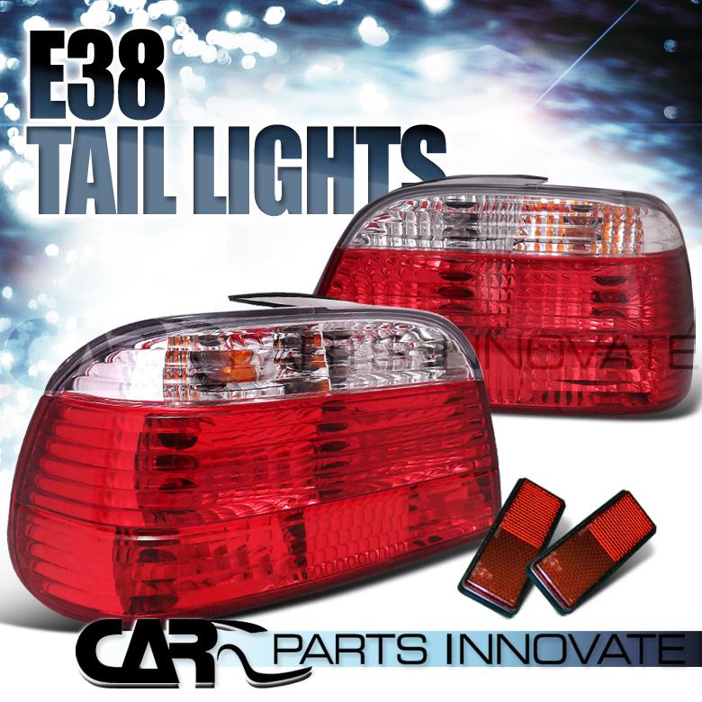 Bmw 95-01 e38 7-series 740i 740il 750il tail lights rear brake lamp red clear