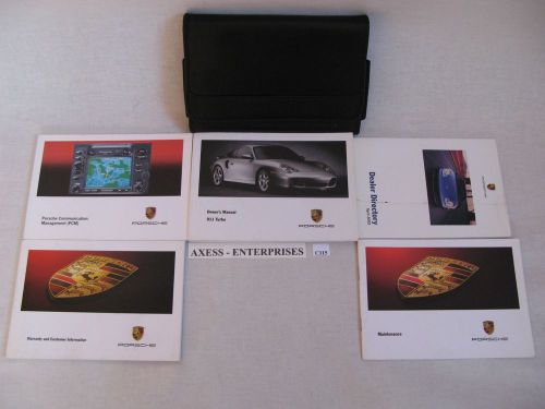 2002 porsche (996) 911 turbo coupe owners manuals set + pcm navigation book c115