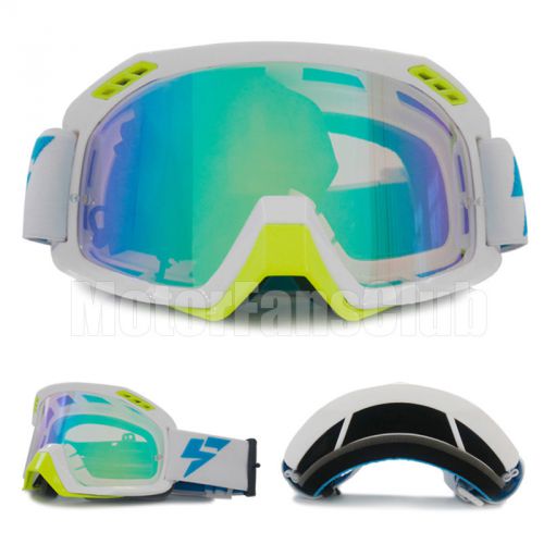 Whtie motorcycle motocross bicycle goggles helmet  bike eyewear sports glasses