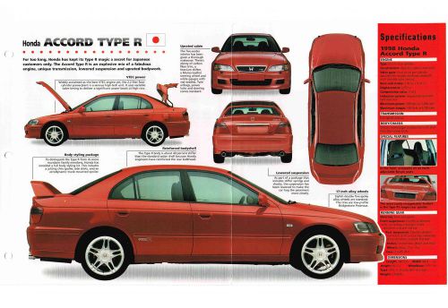 1998 / 1999 honda accord type r imp brochure