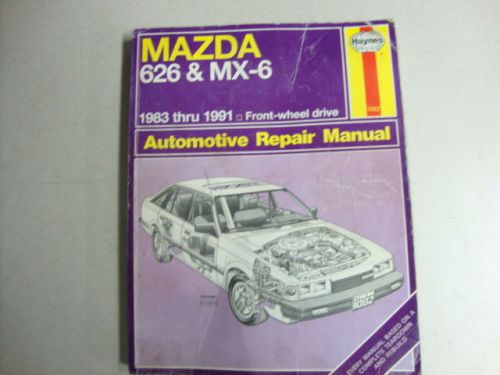 Haynes 1983-1991 mazda 626 &amp; mx-6  repair manual front wheel drive