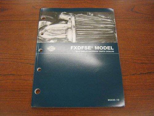 99430-10 2010 harley davidson fxdfse2 parts catalog used cvo dyna fat bob