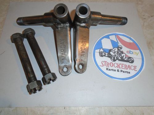 Vintage racing go kart margay spindles cart part x2