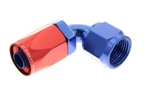 Redhorse performance 6090-04-1 -04 90 degree female aluminum hose end - red &amp; bl