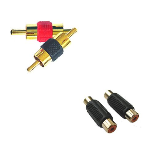 Stinger sgi21 male barrel rca connector double splice adapter support barrel