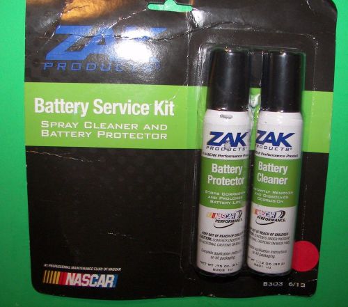 Zak battery cable terminal cleaner and protector spray kit (fluid of nascar) new