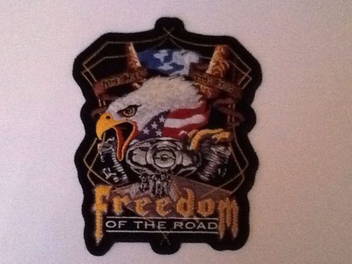 Midnight eagle freedom of the road  4&#034; sew on patch biker vest jacket