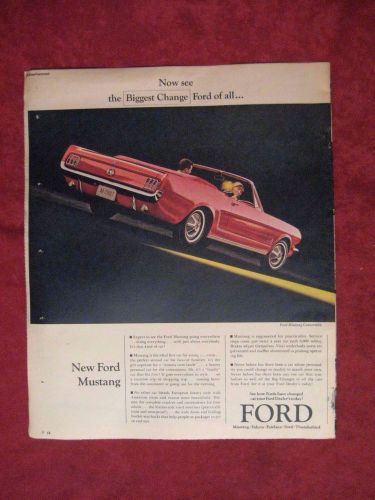 Nos 1964 ford world&#039;s fair newspaper handout mustang galaxie racing brochure old