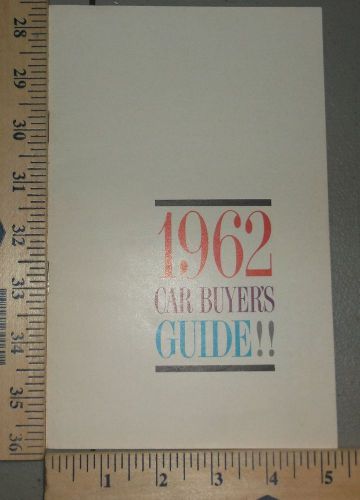 1962 mercury brochure original buyers guide