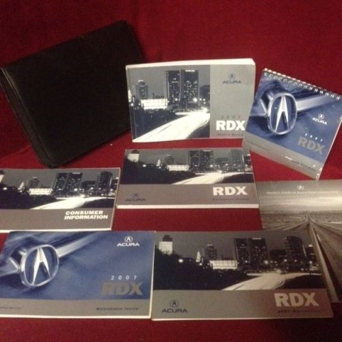 2007 acura rdx owners manual with navigation and warranty books and case