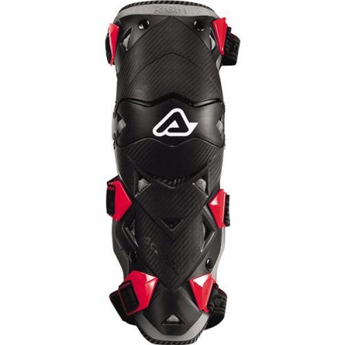 Black/red sz one size acerbis impact evo knee/shin guards motorcycle protection