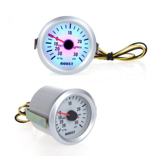 Car 2&#034; 52mm 0~30in.hg / psi turbo boost vacuum press gauge meter blue led v0e7