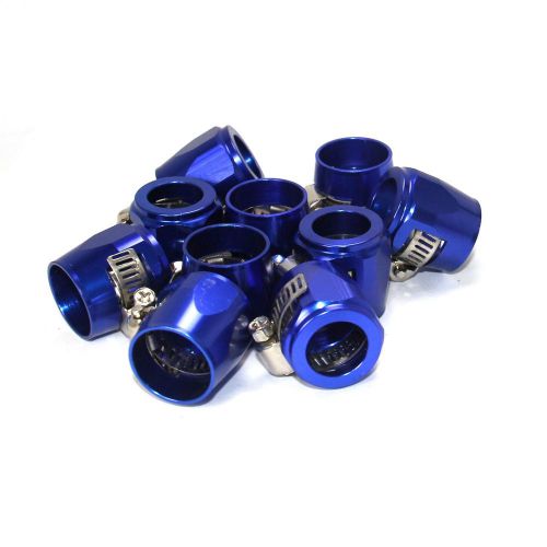 10pcs an4 4an -4 an 4 aluminum oil fuel hose finisher clamp fittings adaptor bl