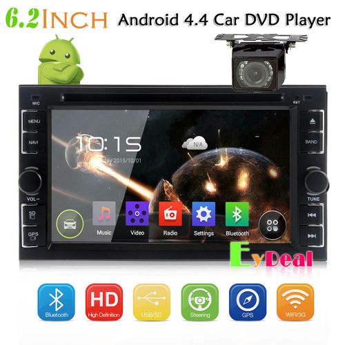 Android4.4 3g wifi 6.2&#034;z double 2din car radio stereo dvd player gps navi+camera