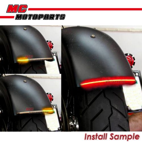 Amp-z 15cm smoke integrated led tail light bar tube for victory motorcycles