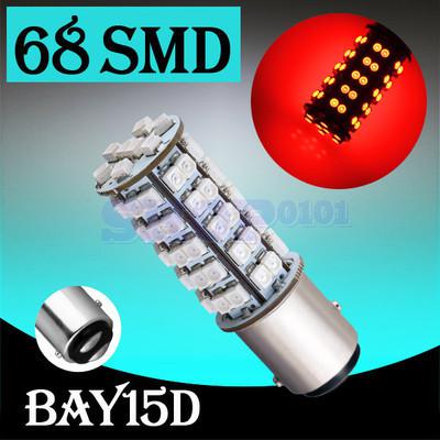 1157 bay15d 68 smd red fog tail turn signal 68 led car light bulb lamp