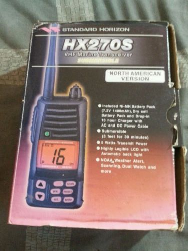 Standard horizon handheld, hx270s, vhf marine transceiver submersible (ref@3)