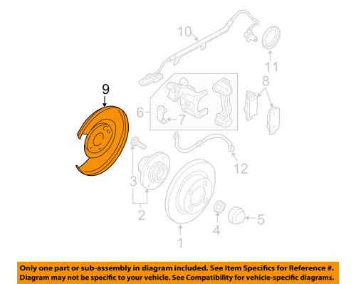 Nissan oem 00-06 sentra brake-rear-splash shield right 441516m000