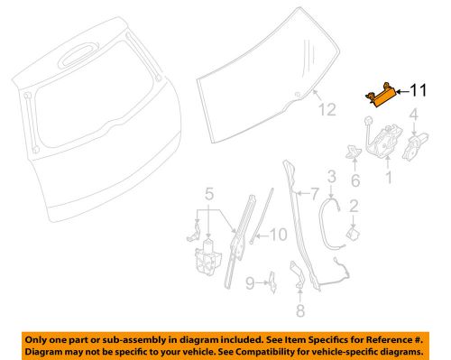 Nissan oem 04-09 quest lift gate-handle, outside 906065z005