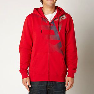 Fox racing digitize mens zip up hoody red