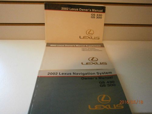 2002 lexus gs430 gs300 owners manual book with navigation system manual