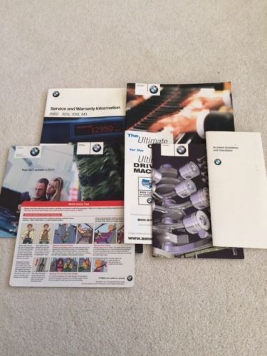 Bmw owners manual set radio technology radio care service warranty 2002 bmwcca